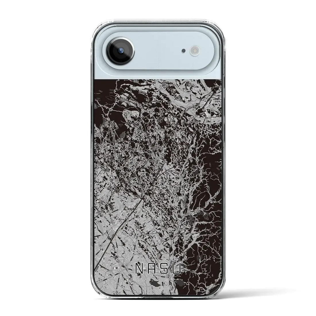 【那須(栃木県)】地図柄iPhoneケース(クリアタイプ)モノトーン・iPhone 17 Pro Max 用