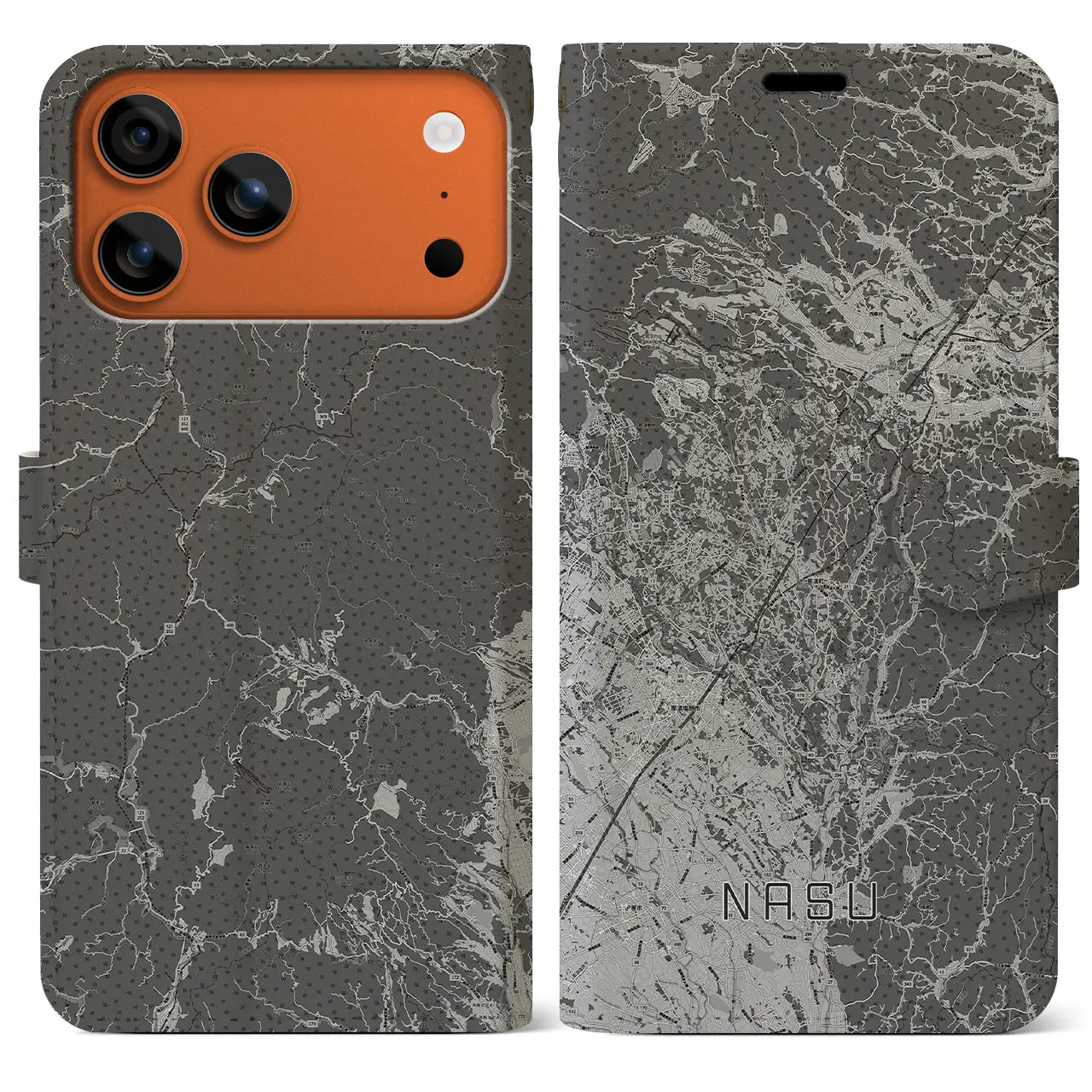 【那須（栃木県）】地図柄iPhoneケース（手帳タイプ）