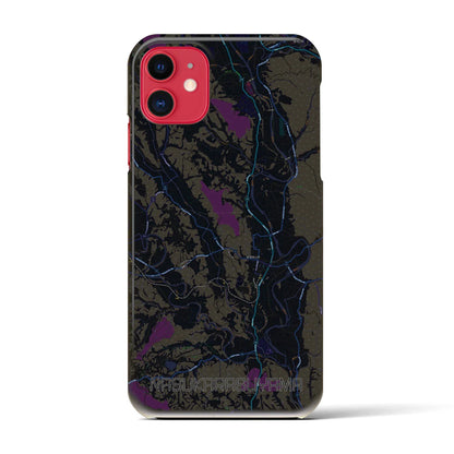 【那須烏山（栃木県）】地図柄iPhoneケース（バックカバータイプ）