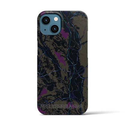 【那須烏山（栃木県）】地図柄iPhoneケース（バックカバータイプ）