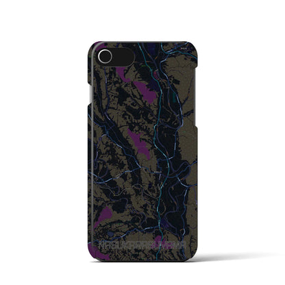 【那須烏山（栃木県）】地図柄iPhoneケース（バックカバータイプ）