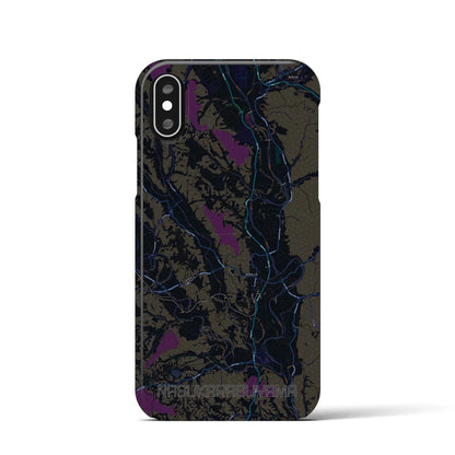 【那須烏山（栃木県）】地図柄iPhoneケース（バックカバータイプ）