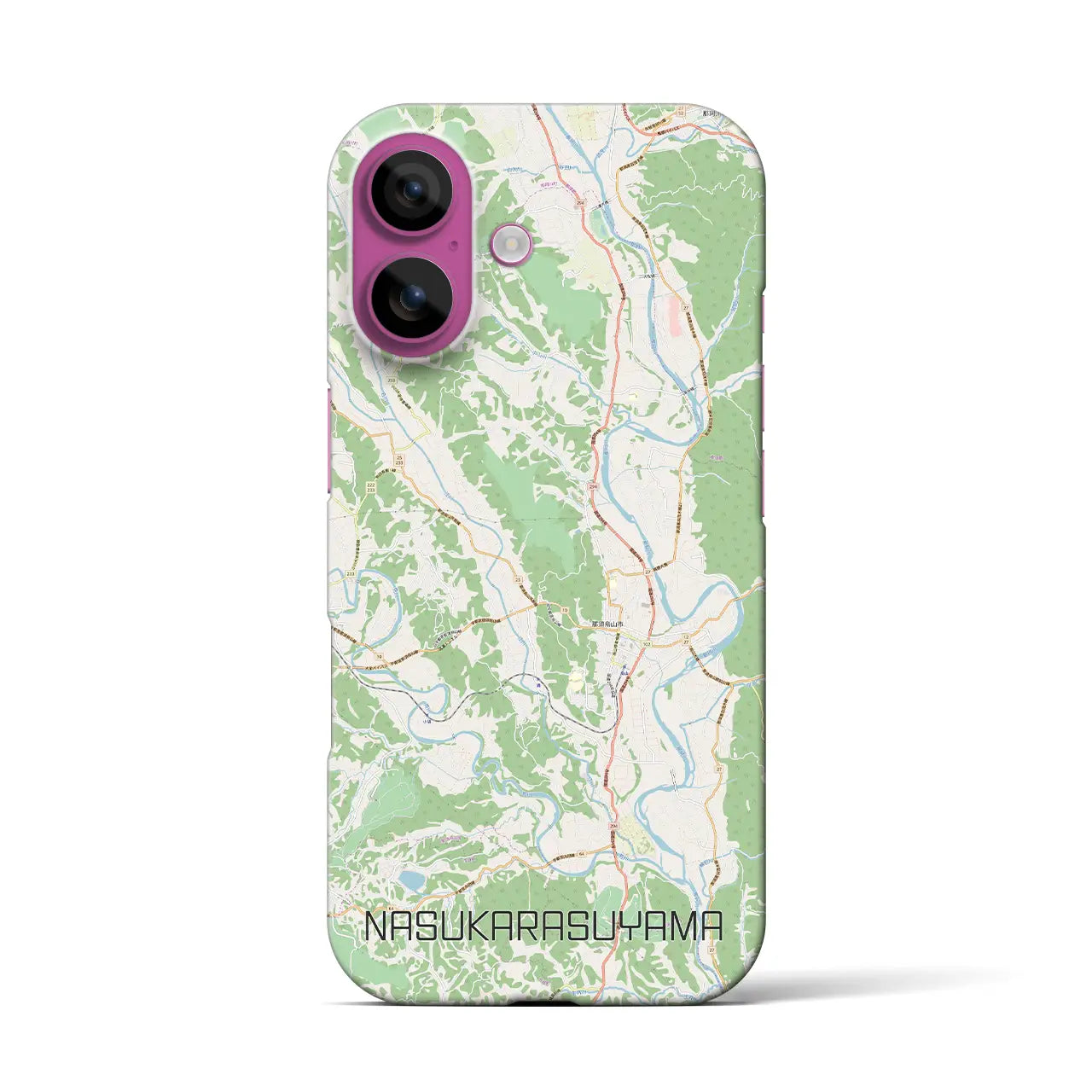 【那須烏山（栃木県）】地図柄iPhoneケース（バックカバータイプ）