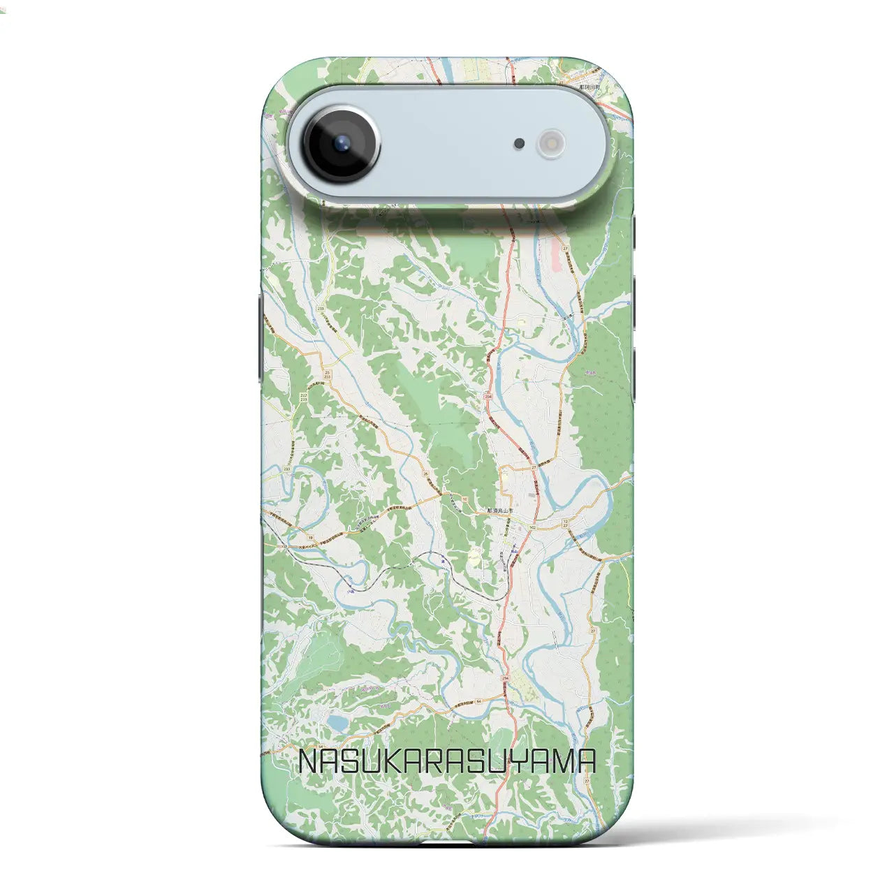【那須烏山（栃木県）】地図柄iPhoneケース（バックカバータイプ）ナチュラル・iPhone 17 Pro Max 用