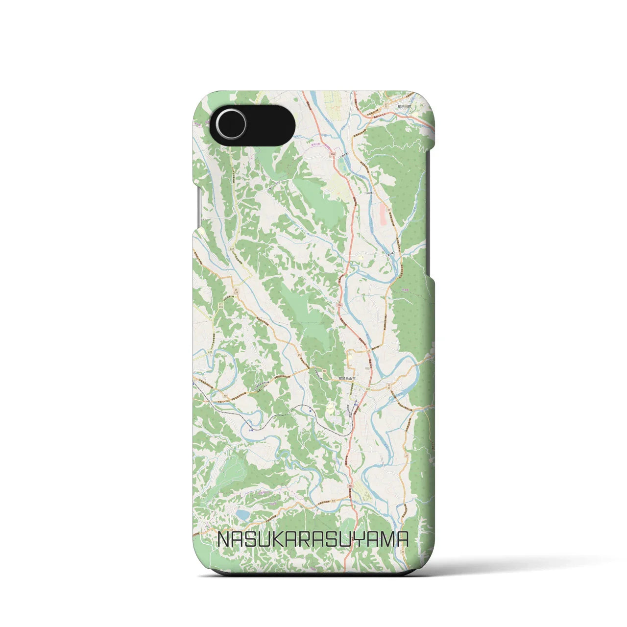 【那須烏山（栃木県）】地図柄iPhoneケース（バックカバータイプ）