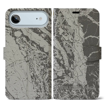 【那須烏山（栃木県）】地図柄iPhoneケース（手帳タイプ）