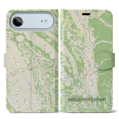 【那須烏山（栃木県）】地図柄iPhoneケース（手帳タイプ）