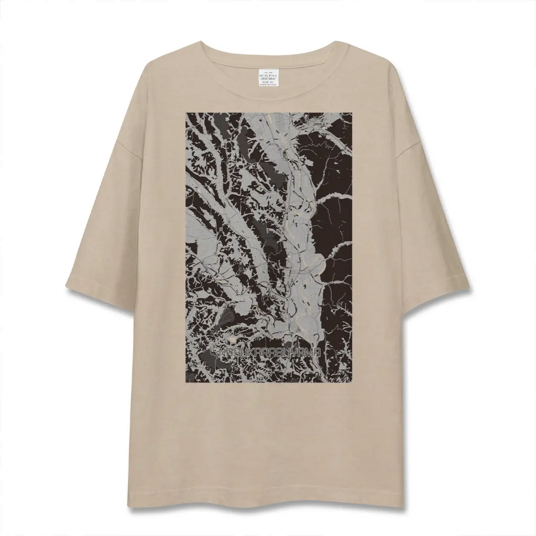 【那須烏山（栃木県）】地図柄ビッグシルエットTシャツ