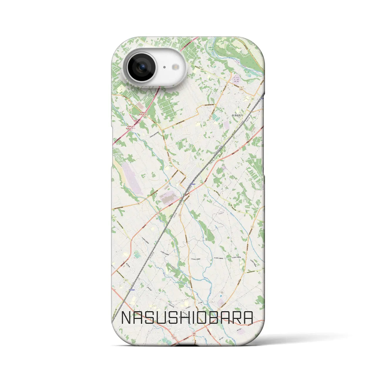 【那須塩原（栃木県）】地図柄iPhoneケース（バックカバータイプ）