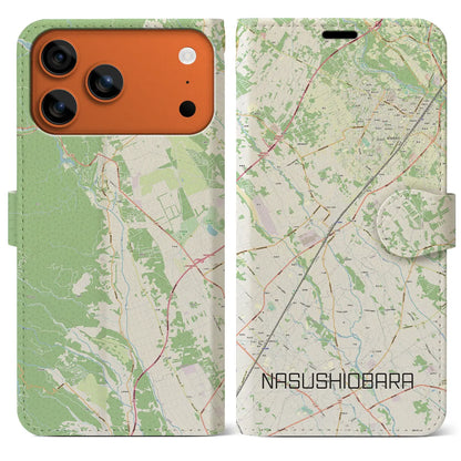 【那須塩原（栃木県）】地図柄iPhoneケース（手帳タイプ）