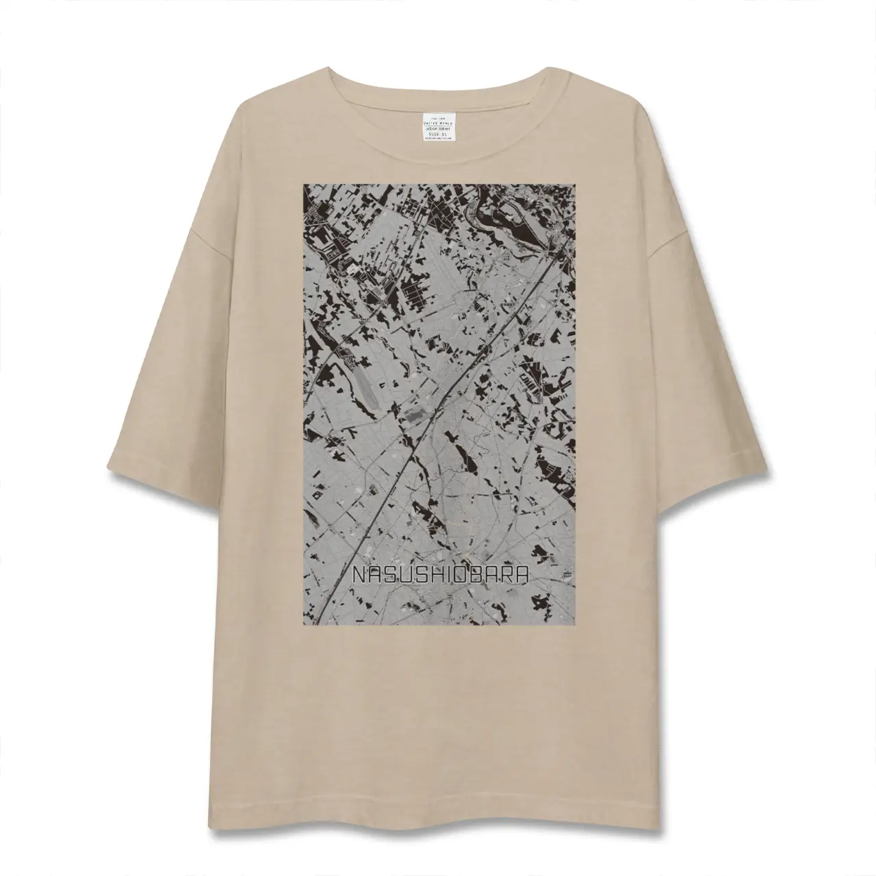 【那須塩原（栃木県）】地図柄ビッグシルエットTシャツ