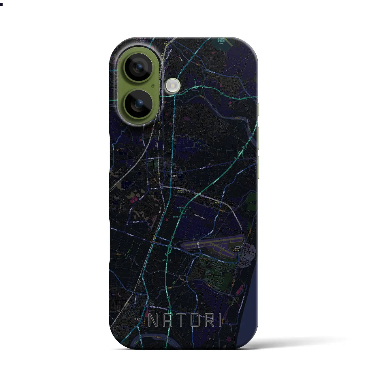 【名取（宮城県）】地図柄iPhoneケース（バックカバータイプ）