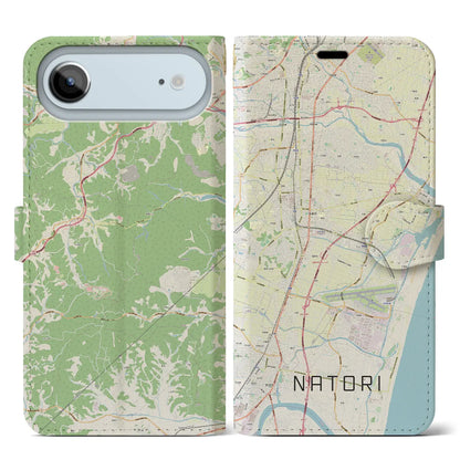 【名取（宮城県）】地図柄iPhoneケース（手帳タイプ）