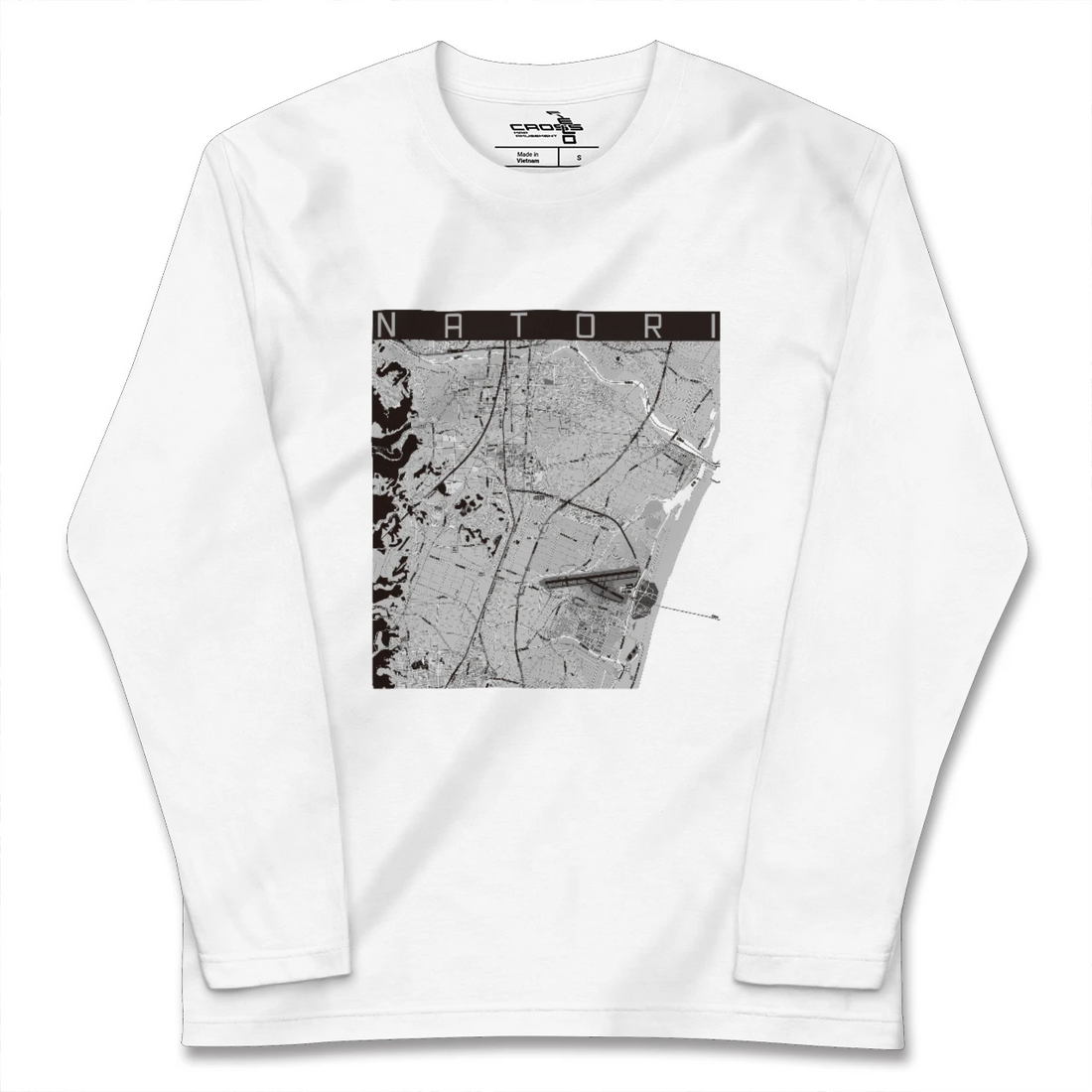 【名取(宮城県)】地図柄ロングスリーブTシャツ