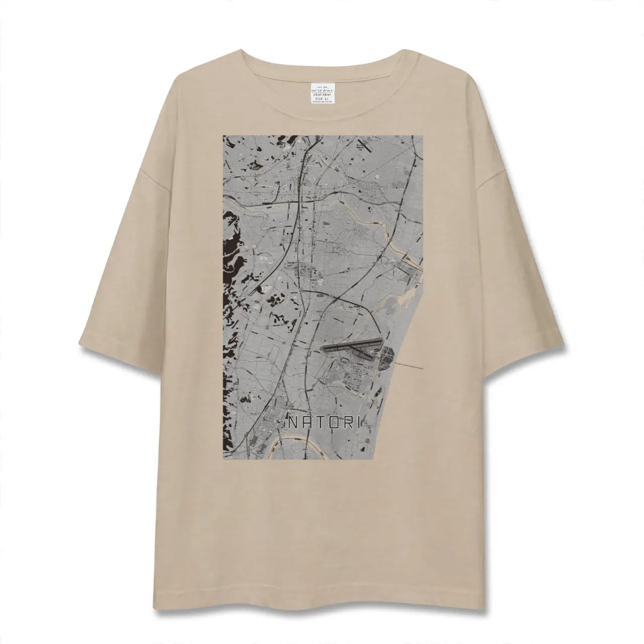 【名取（宮城県）】地図柄ビッグシルエットTシャツ