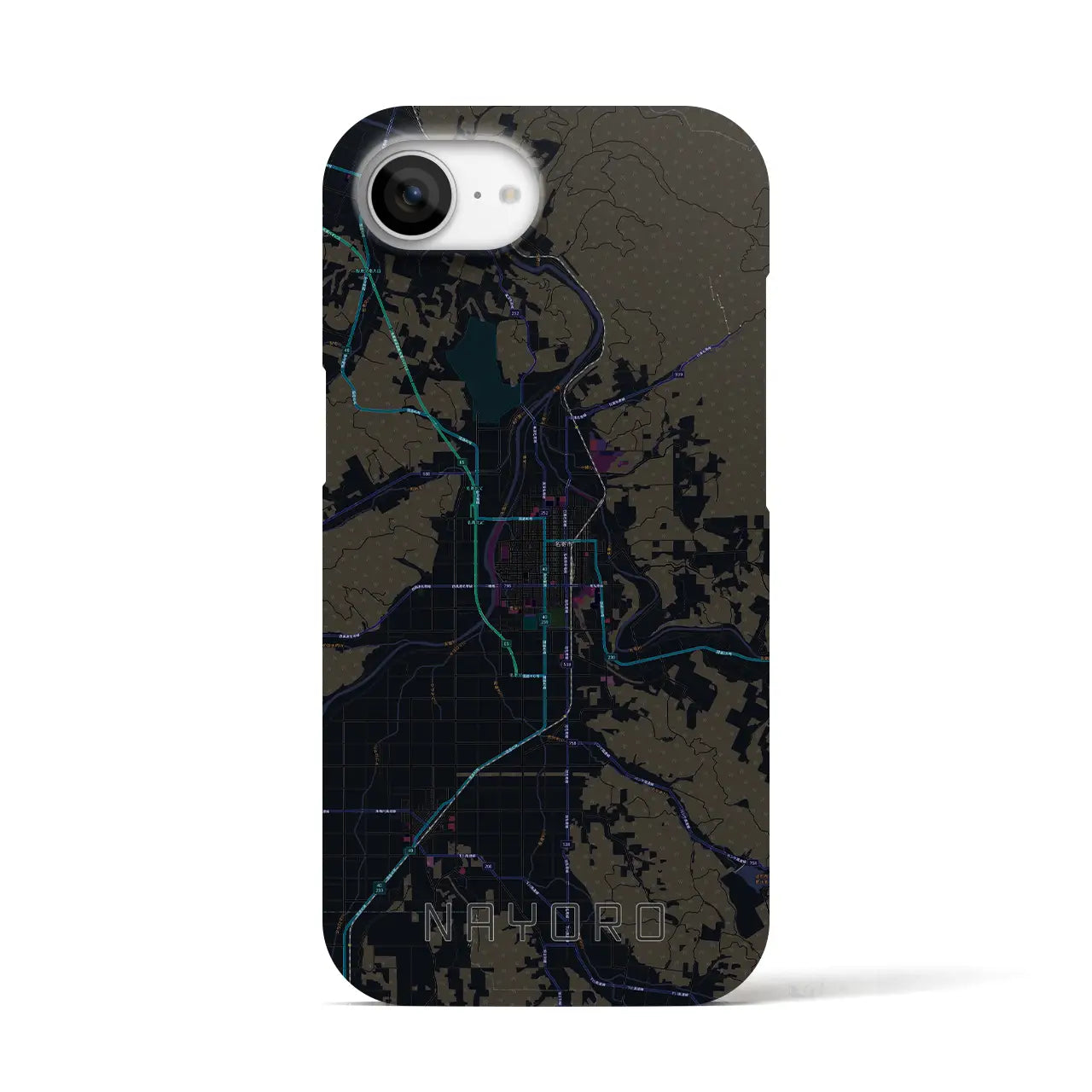 【名寄（北海道）】地図柄iPhoneケース（バックカバータイプ）