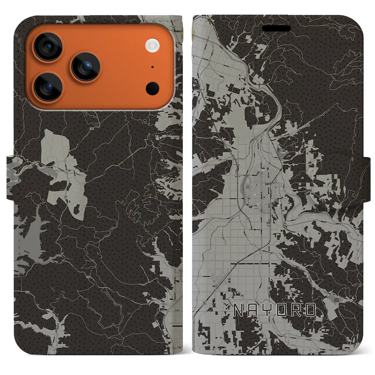 【名寄（北海道）】地図柄iPhoneケース（手帳タイプ）