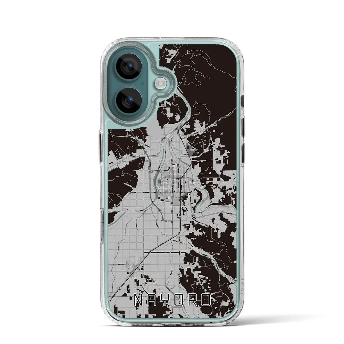 【名寄（北海道）】地図柄iPhoneケース（MagSafeタイプ）モノトーン・iPhone 16 Pro 用