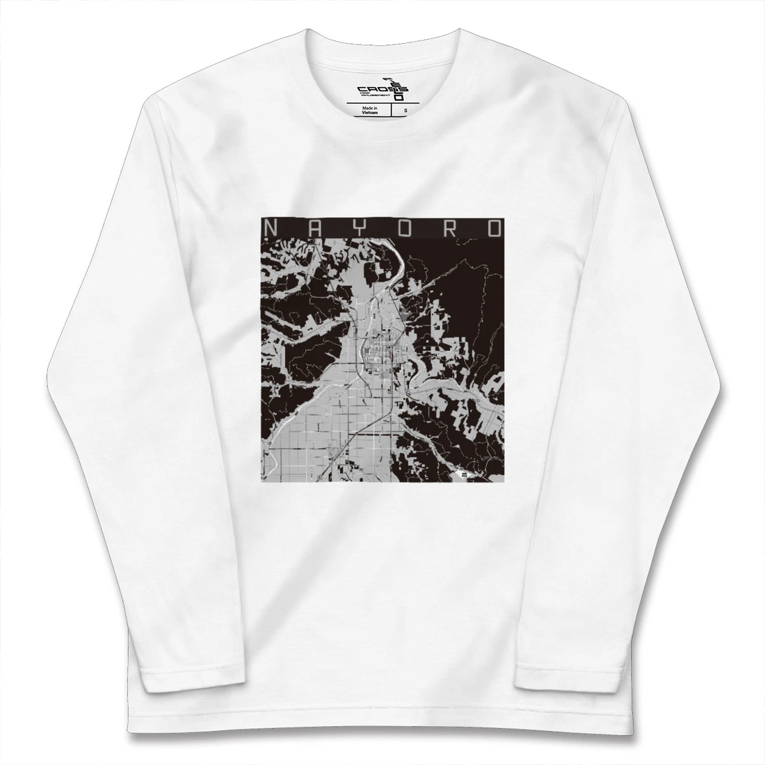 【名寄(北海道)】地図柄ロングスリーブTシャツ