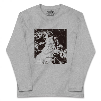 【名寄（北海道）】地図柄ロングスリーブTシャツ