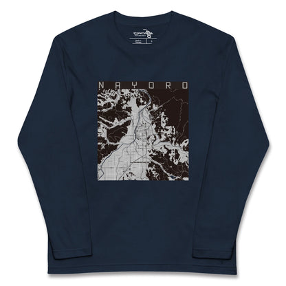 【名寄（北海道）】地図柄ロングスリーブTシャツ