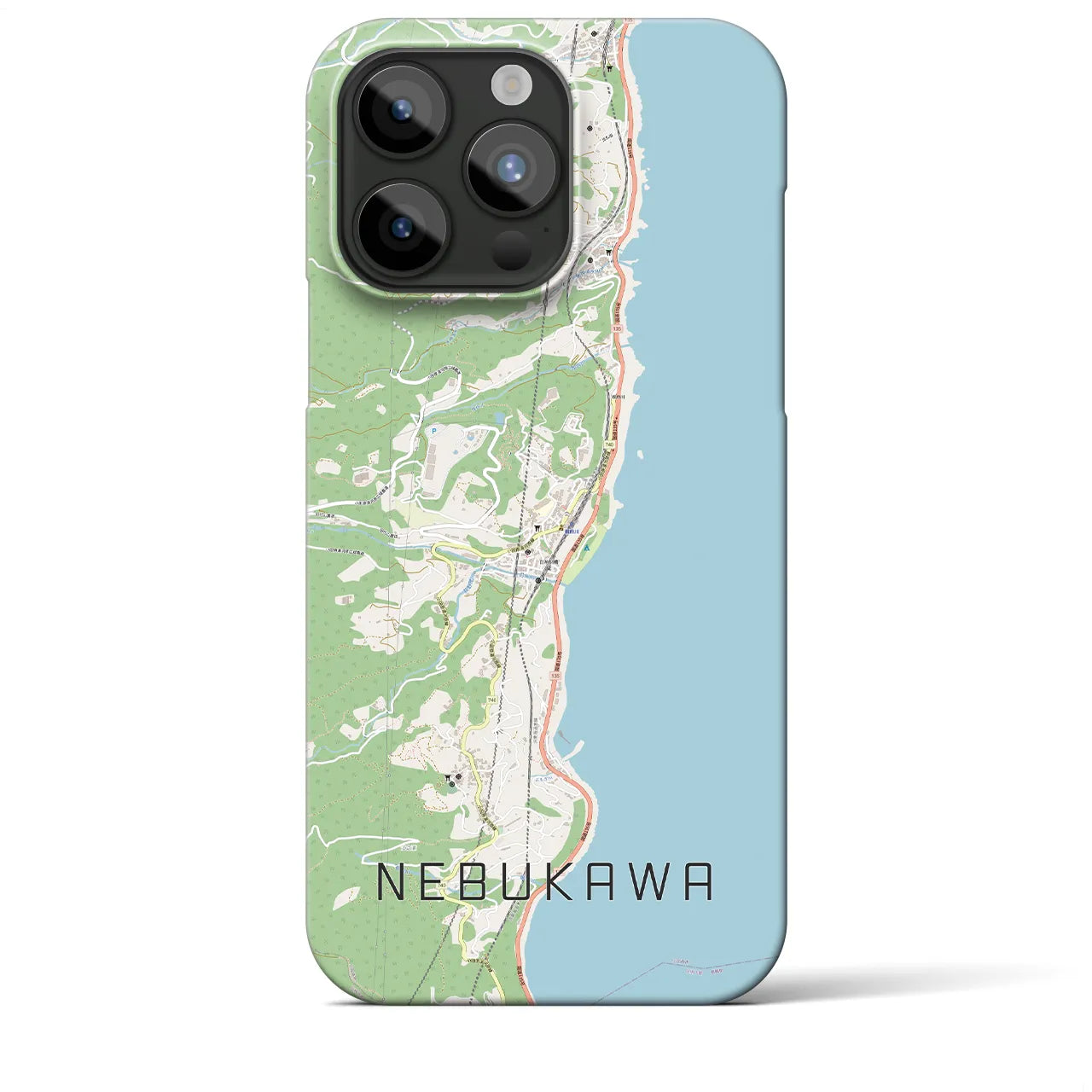 【根府川（神奈川県）】地図柄iPhoneケース（バックカバータイプ）