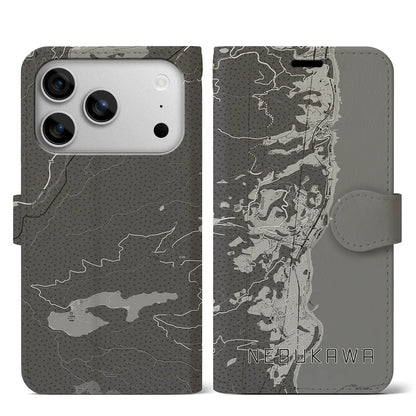 【根府川（神奈川県）】地図柄iPhoneケース（手帳タイプ）