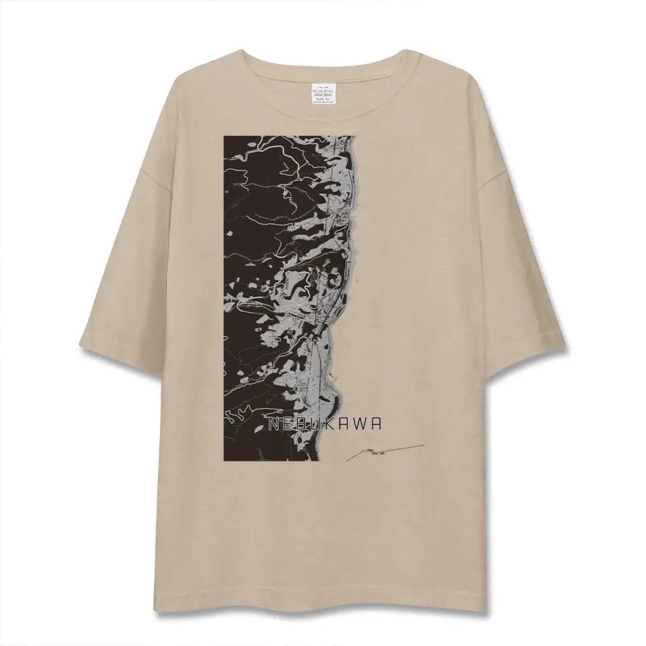 【根府川（神奈川県）】地図柄ビッグシルエットTシャツ