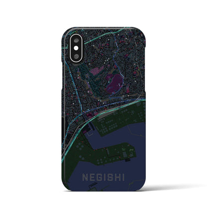 【根岸（神奈川県）】地図柄iPhoneケース（バックカバータイプ）