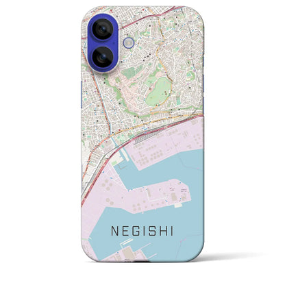 【根岸（神奈川県）】地図柄iPhoneケース（バックカバータイプ）ナチュラル・iPhone 16 Pro Max 用