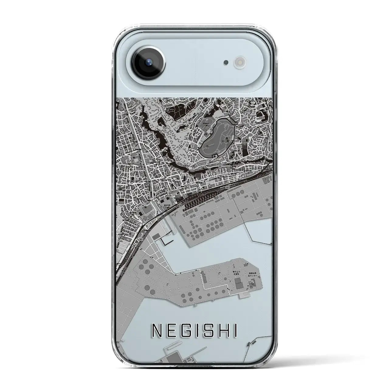 【根岸（神奈川県）】地図柄iPhoneケース（クリアタイプ）