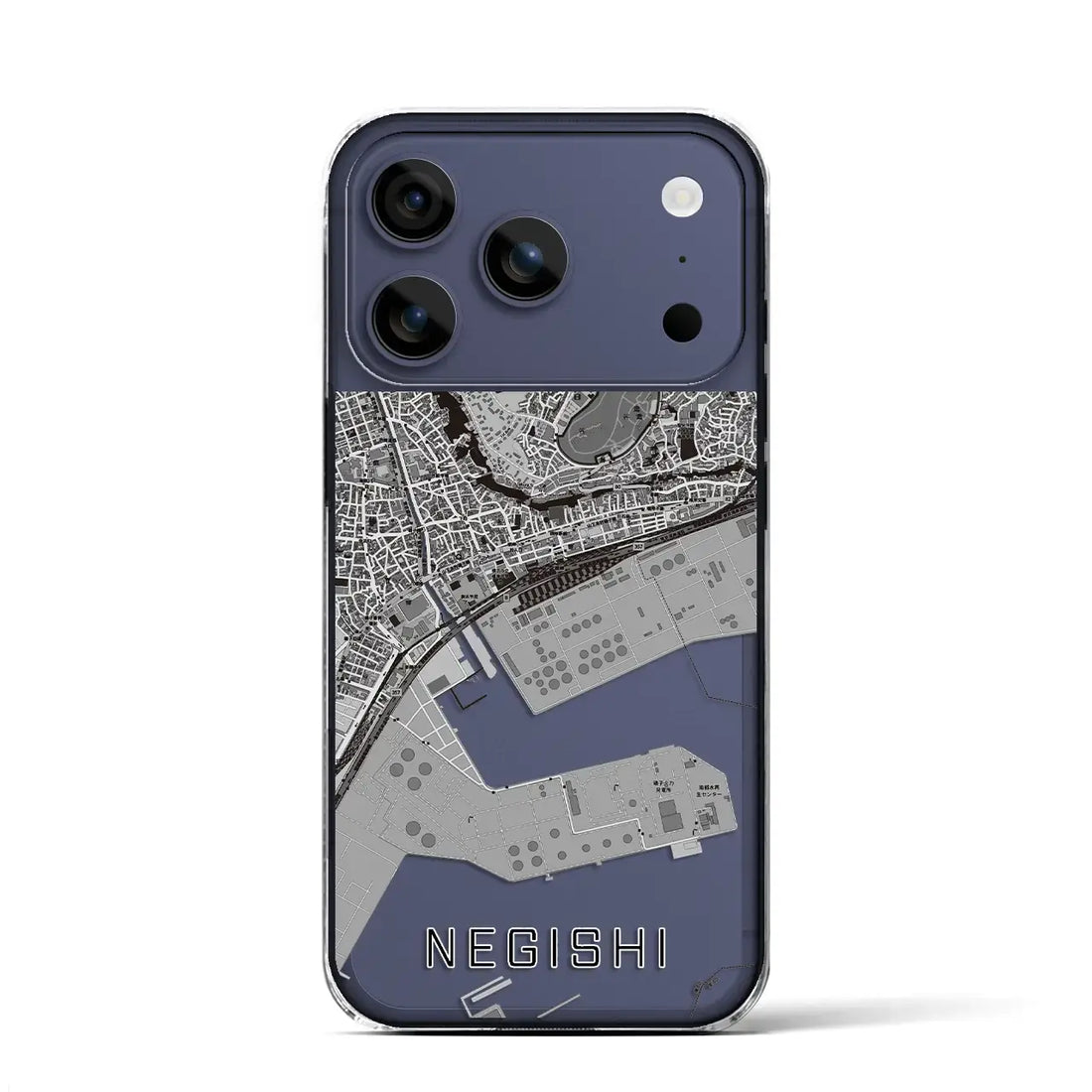 【根岸（神奈川県）】地図柄iPhoneケース（クリアタイプ）