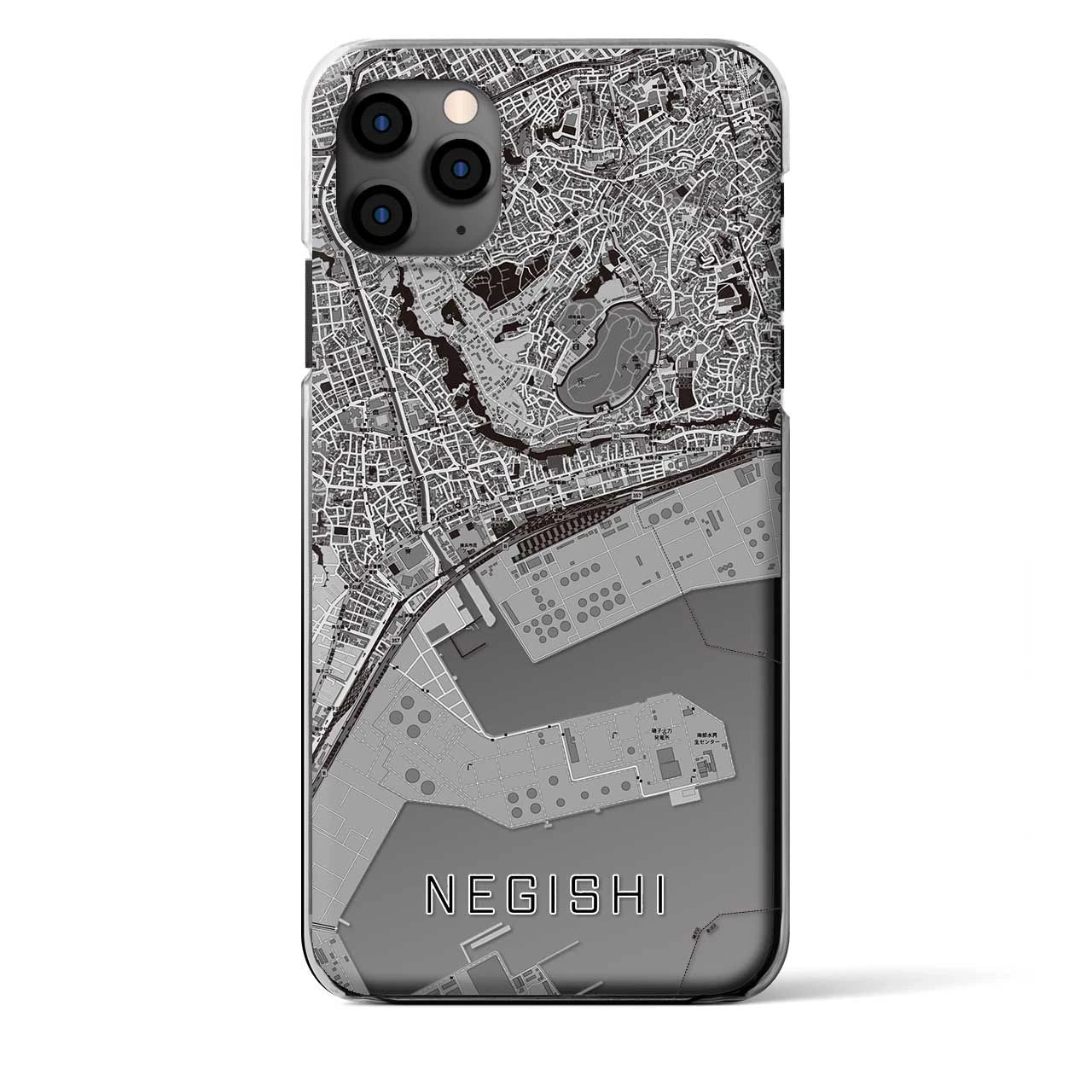 【根岸（神奈川県）】地図柄iPhoneケース（クリアタイプ）