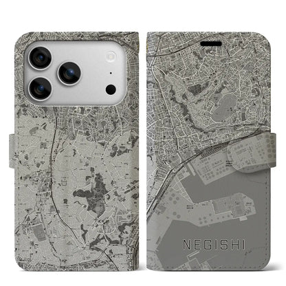 【根岸（神奈川県）】地図柄iPhoneケース（手帳タイプ）