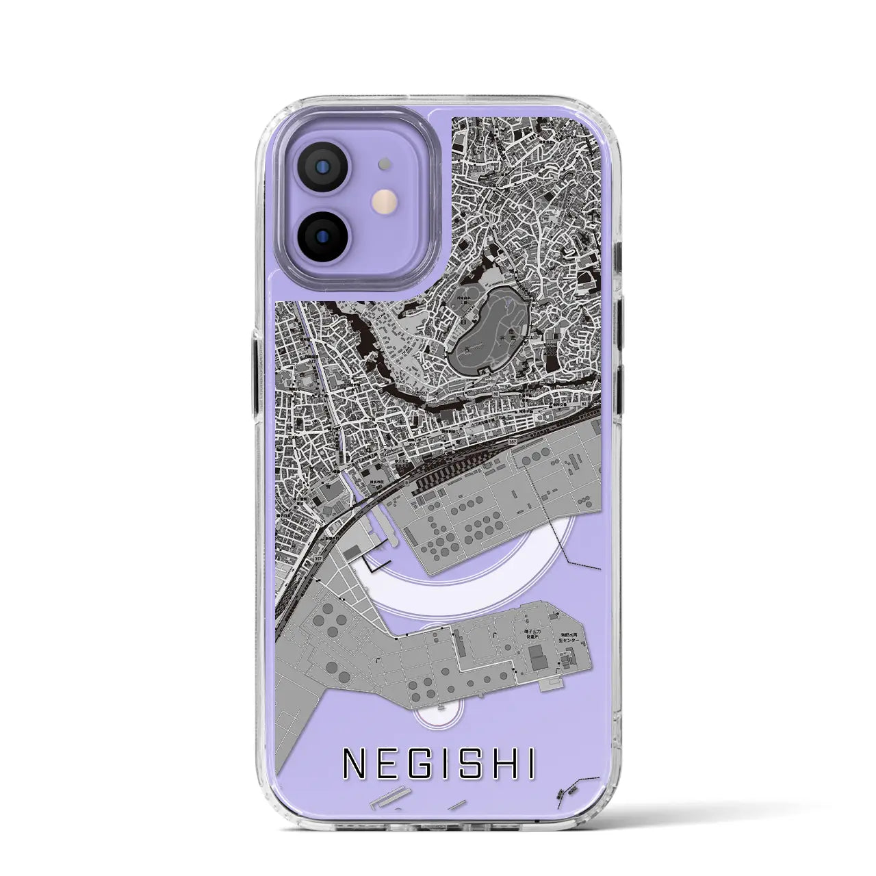【根岸（神奈川県）】地図柄iPhoneケース（MagSafeタイプ）