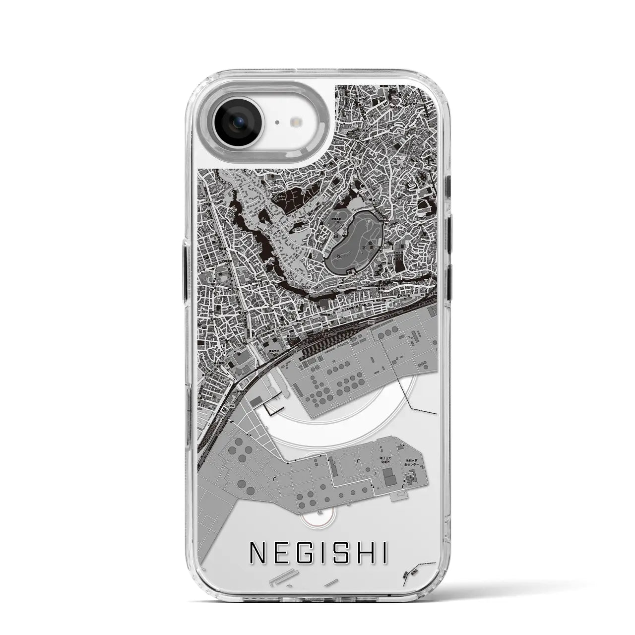 【根岸（神奈川県）】地図柄iPhoneケース（MagSafeタイプ）