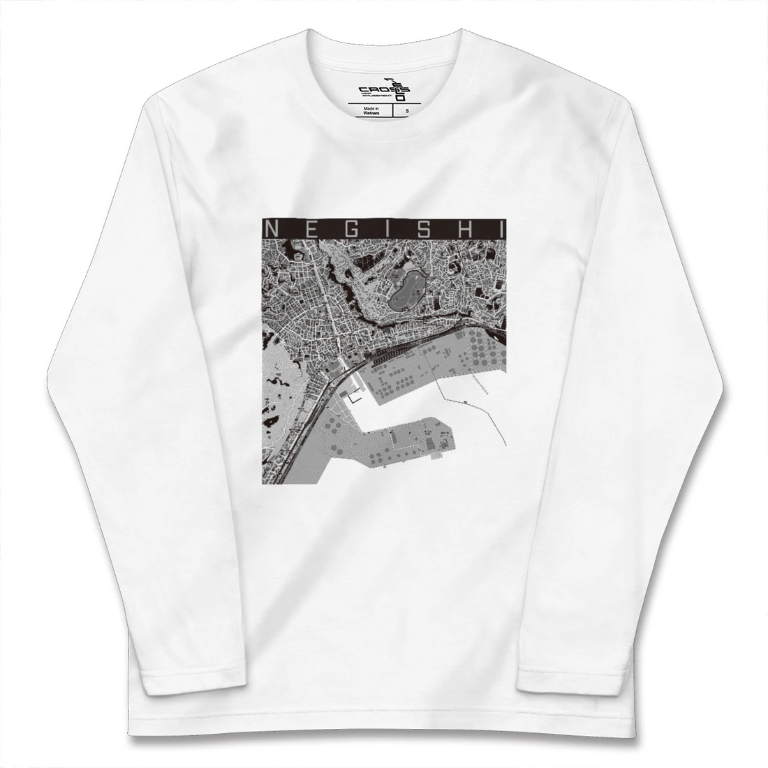 【根岸(神奈川県)】地図柄ロングスリーブTシャツ