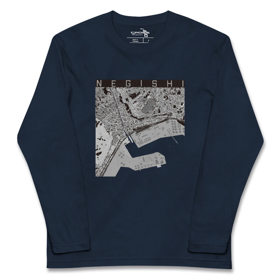 【根岸(神奈川県)】地図柄ロングスリーブTシャツ