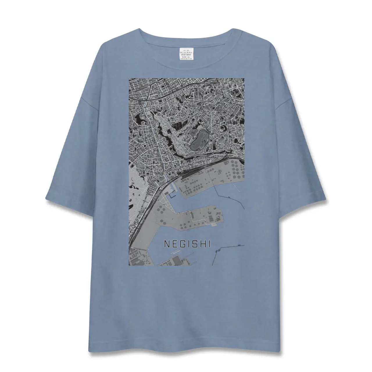 【根岸（神奈川県）】地図柄ビッグシルエットTシャツ