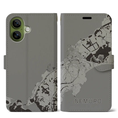 【根室（北海道）】地図柄iPhoneケース（手帳タイプ）