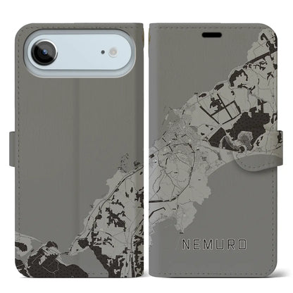 【根室（北海道）】地図柄iPhoneケース（手帳タイプ）