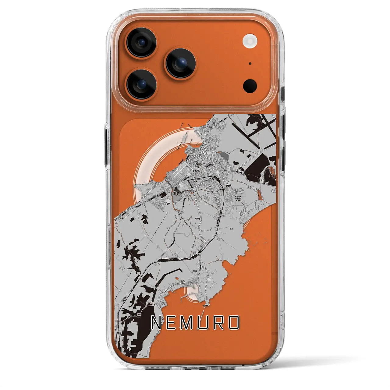 【根室（北海道）】地図柄iPhoneケース（MagSafeタイプ）