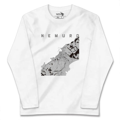 【根室（北海道）】地図柄ロングスリーブTシャツ