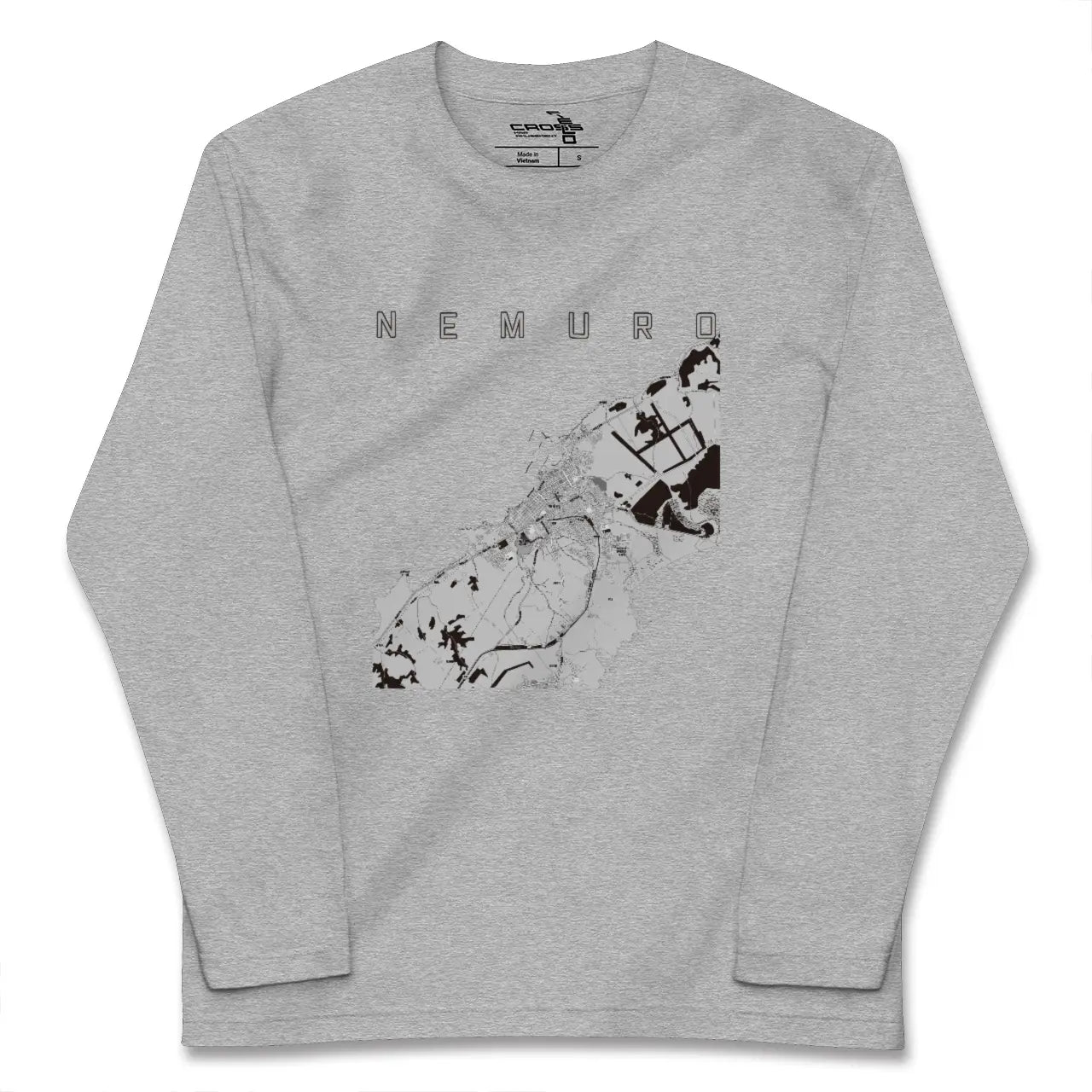 【根室（北海道）】地図柄ロングスリーブTシャツ