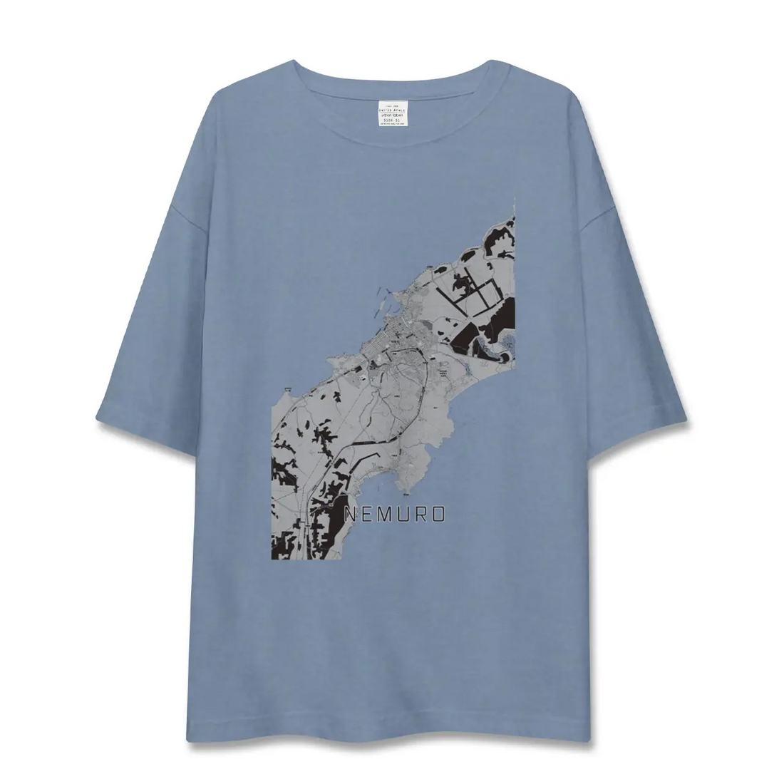【根室（北海道）】地図柄ビッグシルエットTシャツ