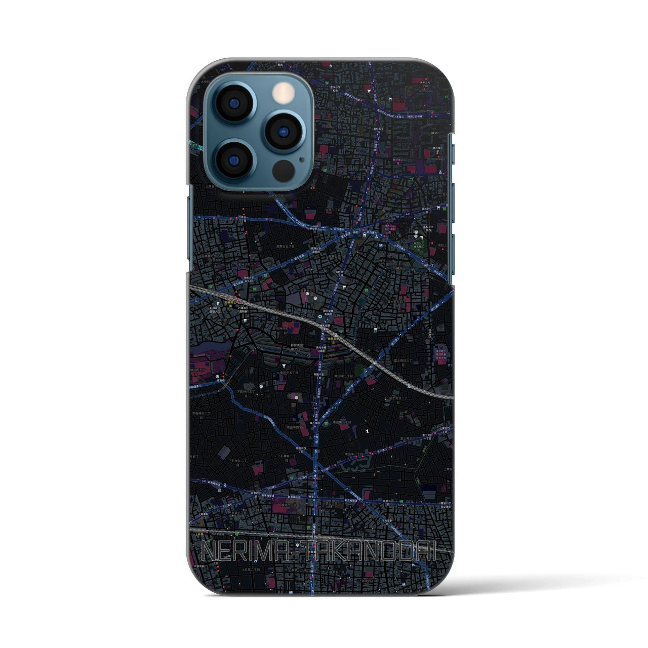 【練馬高野台（東京都）】地図柄iPhoneケース（バックカバータイプ）