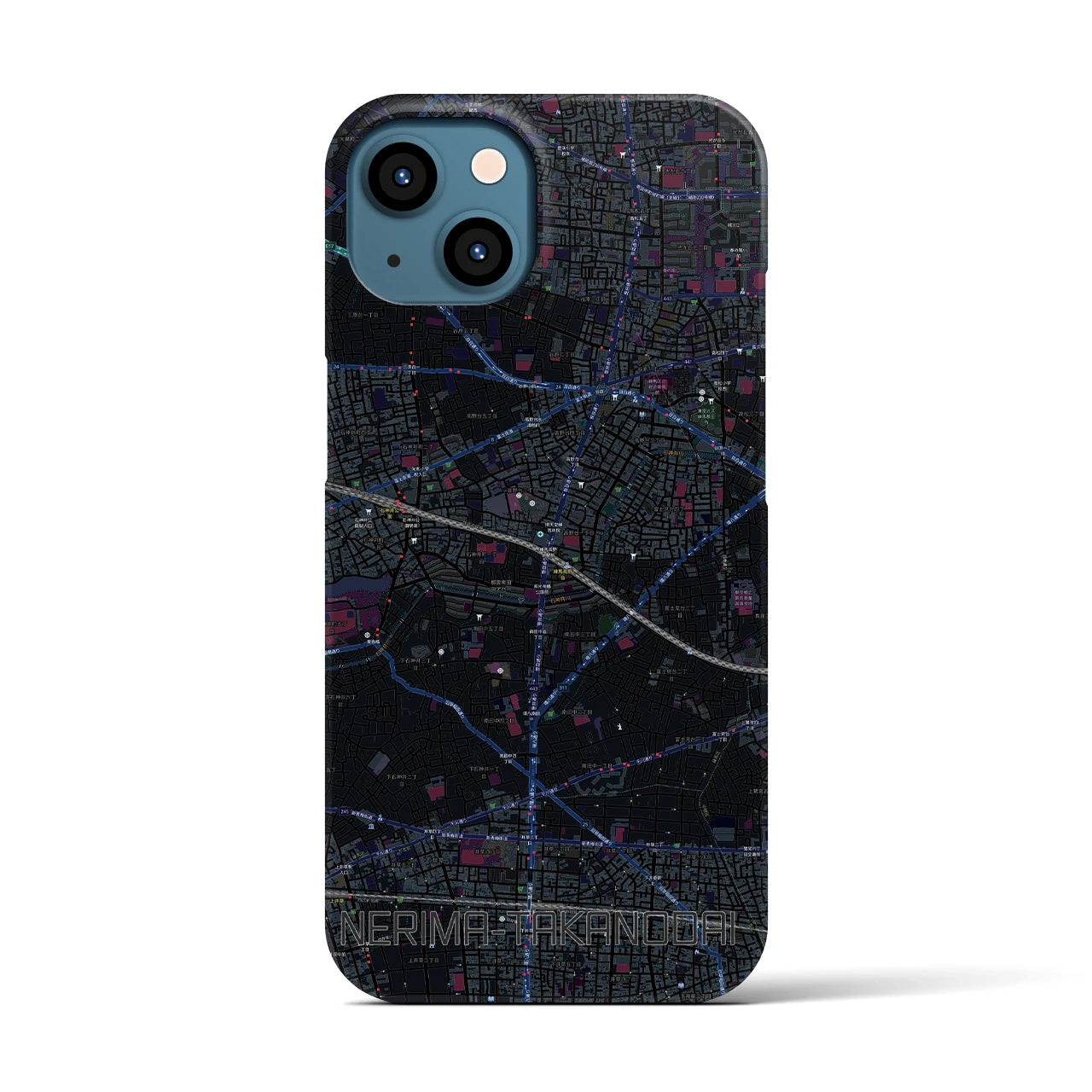 【練馬高野台（東京都）】地図柄iPhoneケース（バックカバータイプ）