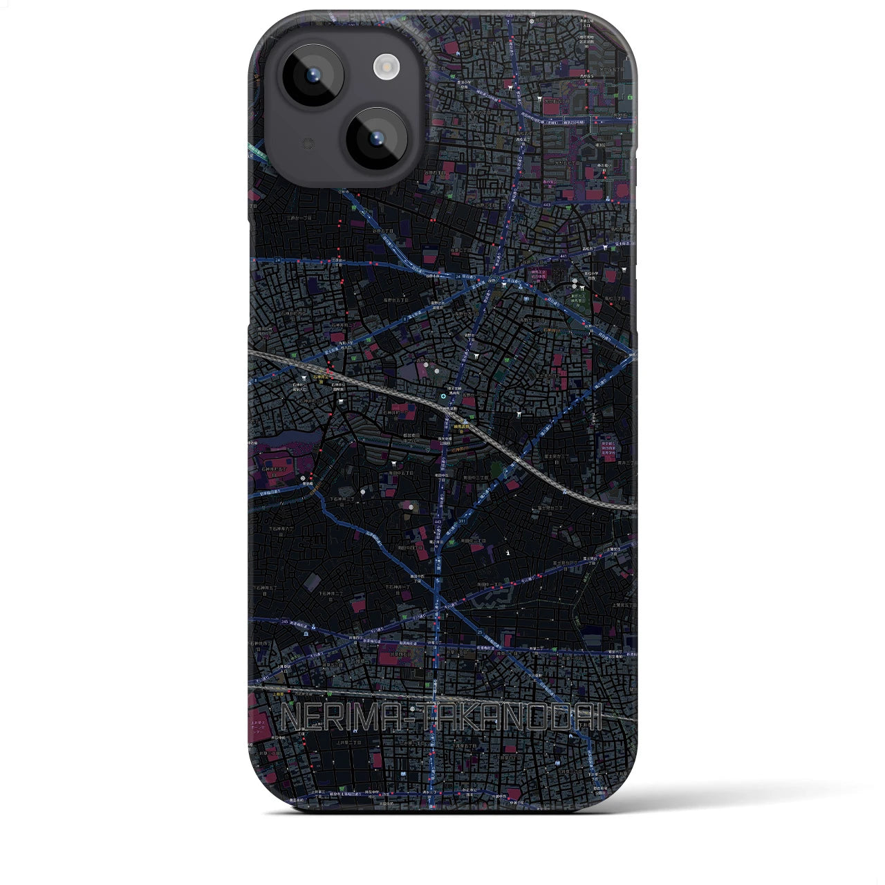 【練馬高野台（東京都）】地図柄iPhoneケース（バックカバータイプ）