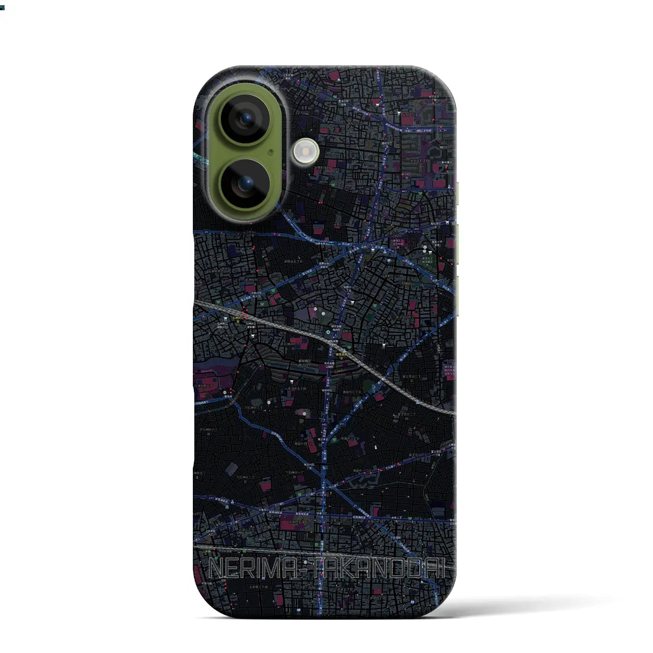 【練馬高野台（東京都）】地図柄iPhoneケース（バックカバータイプ）