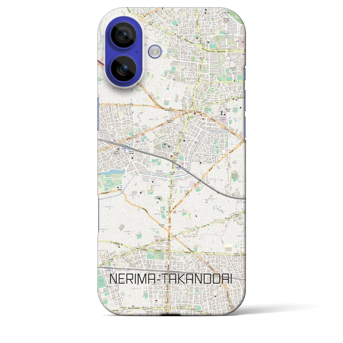 【練馬高野台(東京都)】地図柄iPhoneケース(バックカバータイプ)ナチュラル・iPhone 16 Pro Max 用